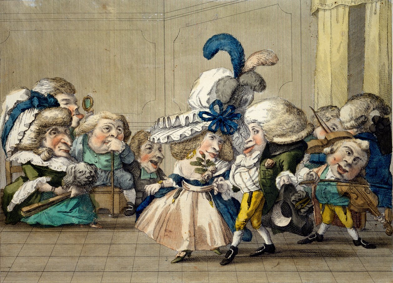 Balen, ca 1790 (handkolorerad gravyr) av Carlo Lasinio