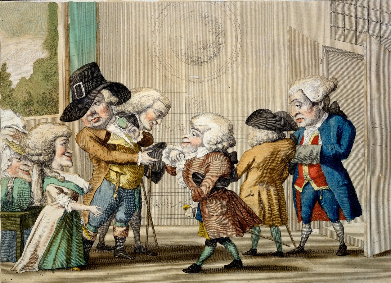 The First Approach, c.1790 (handfärgad gravyr) av Carlo Lasinio