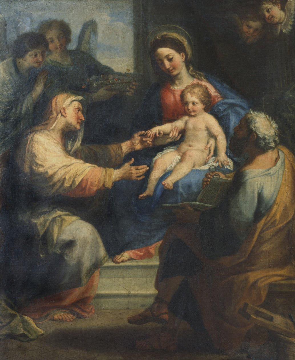 Jungfru Maria med barnet och Sankta Anna av Carlo Maratta or Maratti