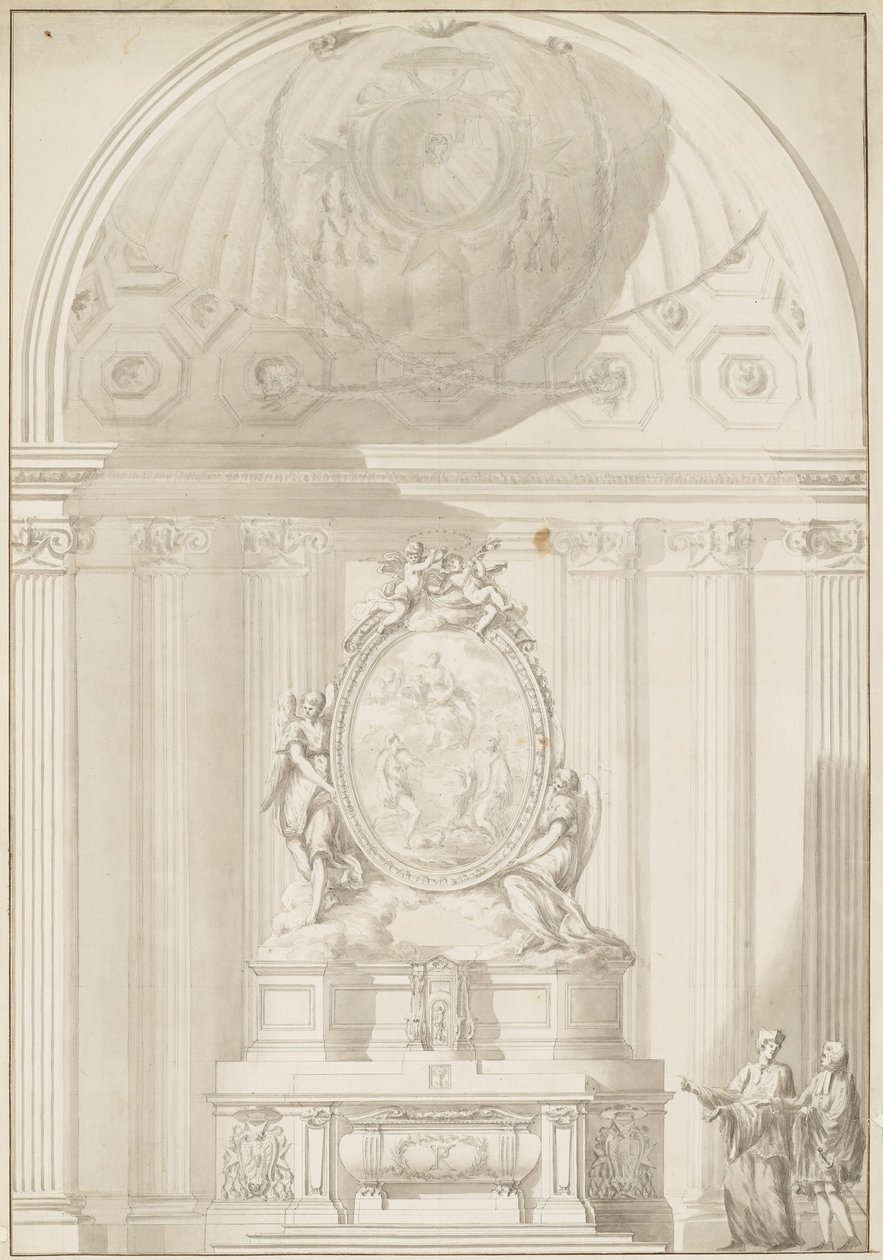 Santa Maria del Priorato, Rom, Alternativ design för högaltaret av Carlo Marchionni
