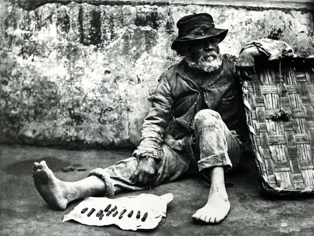 Cigarrförsäljare, ca 1865 av Carlo Naya