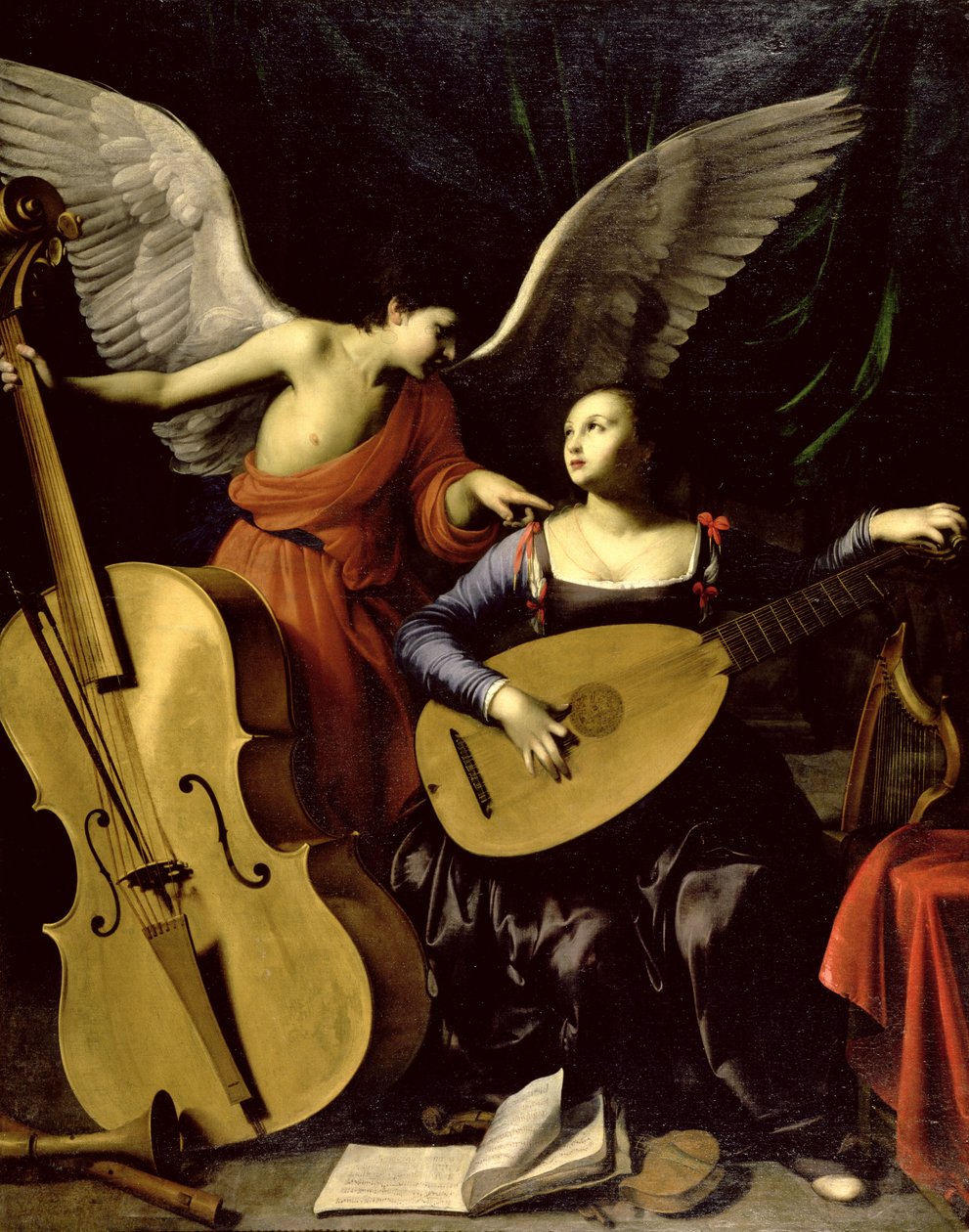 Sankta Cecilia och ängeln av Carlo Saraceni