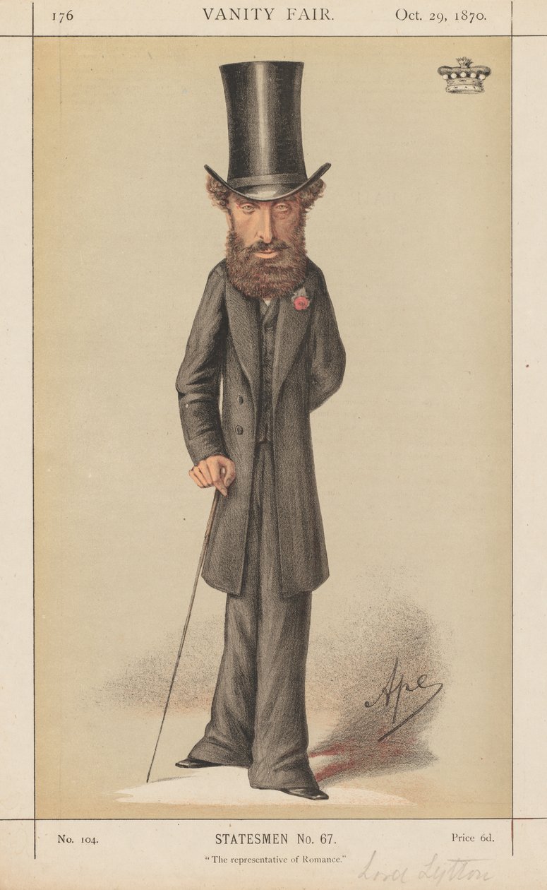 Vanity Fair: Statsmän nr 67 "The representation of Romance" av Carlo (Ape) Pellegrini
