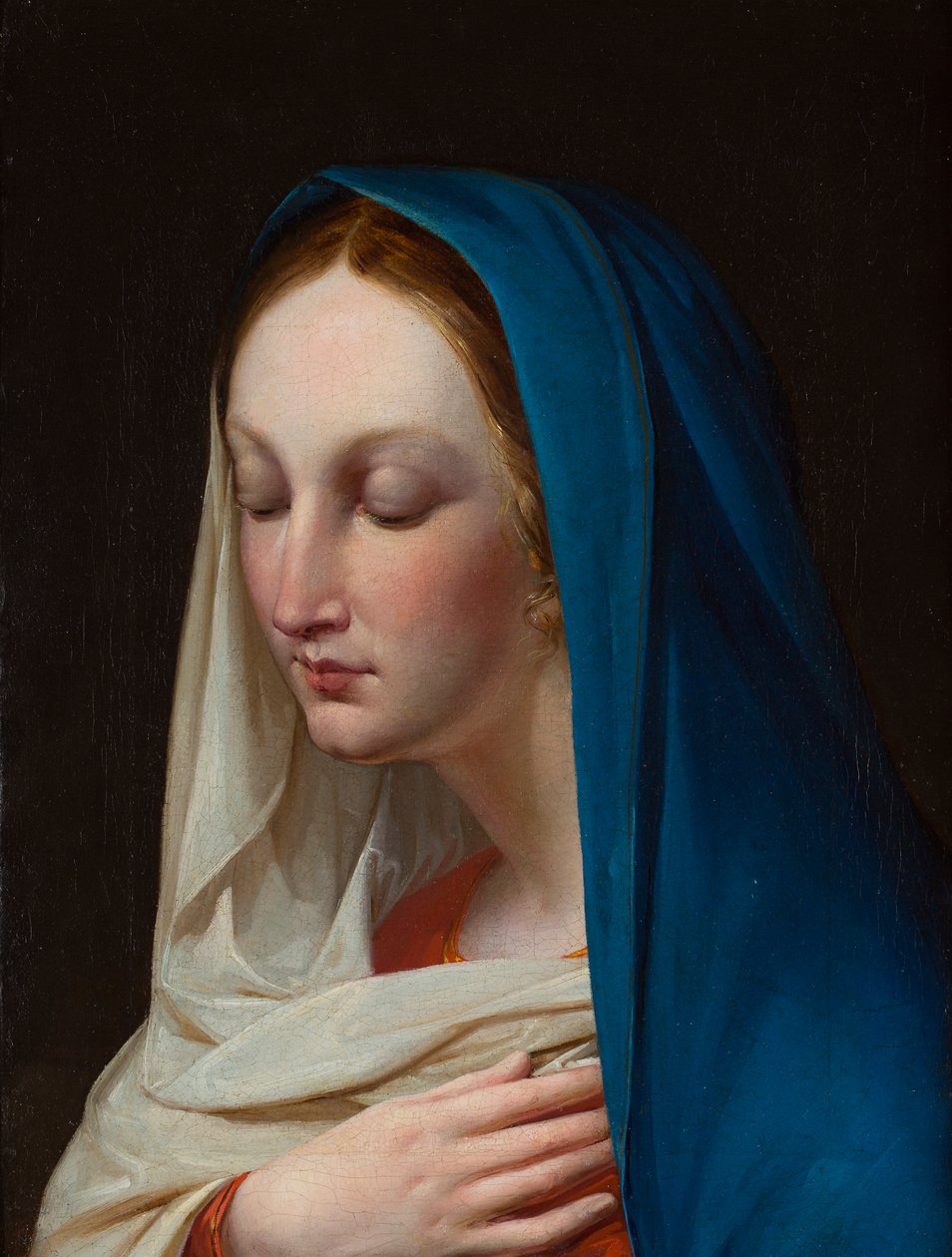 Madonnan (olja på duk) av Carlo (circle of) Dolci