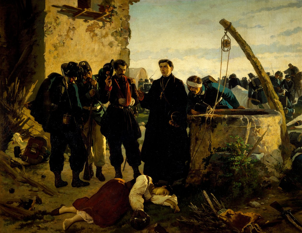 Anna Cuminello hittades död dagar efter slaget vid San Martino 1859, av Carlo Ademollo (1825-1911) av Carlo Ademollo