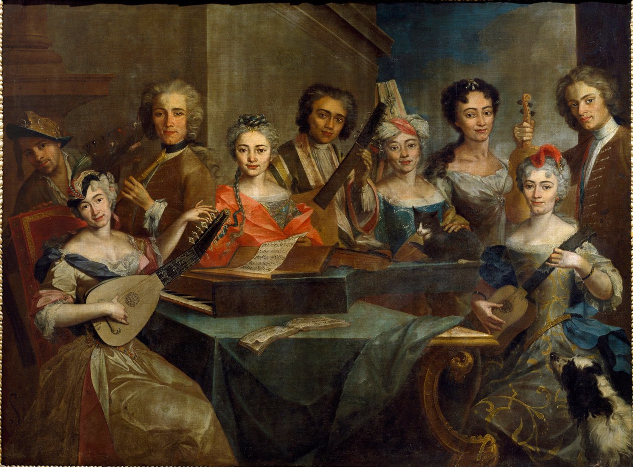 Familj av musiker av Carlo Amalfi