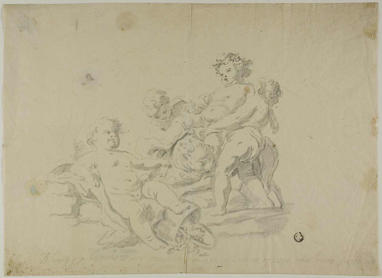 Putti Bacchanal av Carlo Amalfi