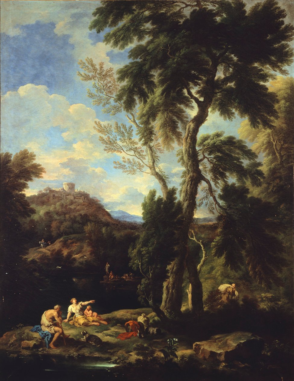 Landskap med pilgrim av Carlo Antonio Tavella