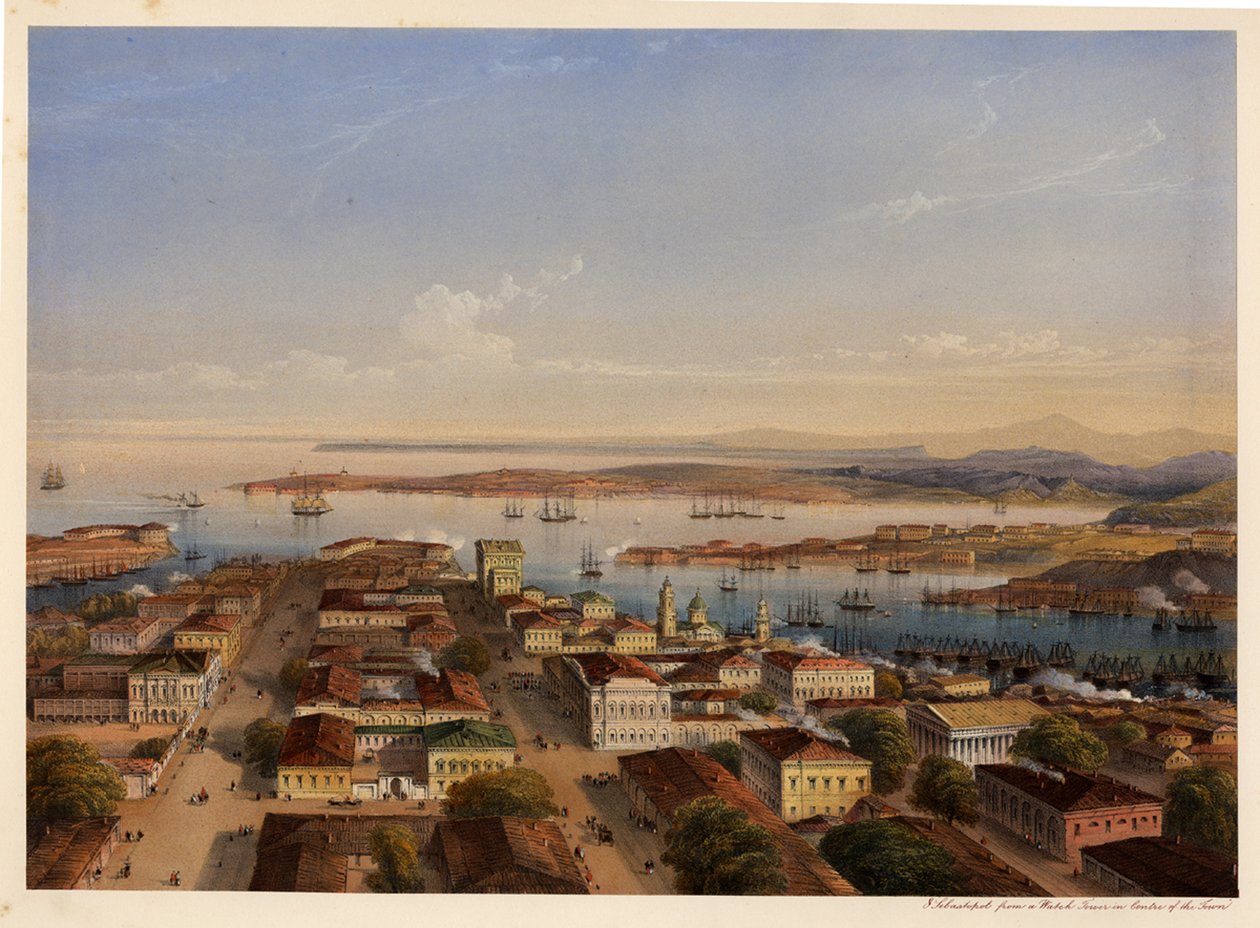 Allmän syn på Sevastopol, 1856 av Carlo Bossoli