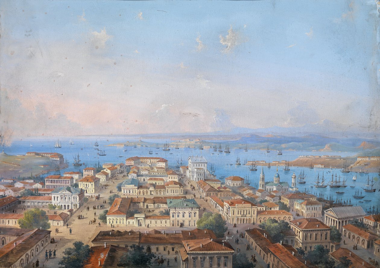 Utsikt över Sevastopol, 1860-1870-talen av Carlo Bossoli