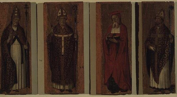 St. Gregory, St. Ambrose, St. Augustine, St. Hieronymus (polyptyk) av Carlo Braccesco