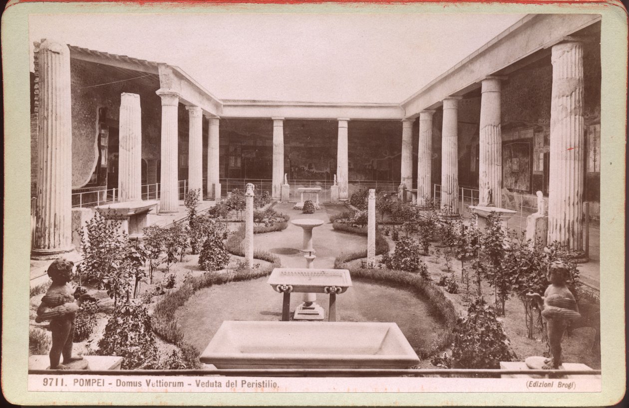Familjen Vettiis hus i Pompeji, ca 1880 (fotografi) av Carlo Brogi
