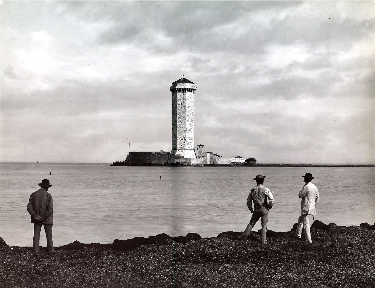 Marzocco Tower i Leghorn (Livorno), Italien, ca 1890 (glasplatta) av Carlo Brogi