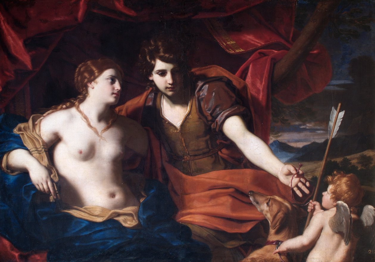Venus och Adonis, efter 1650 (olja på duk) av Carlo Cignani