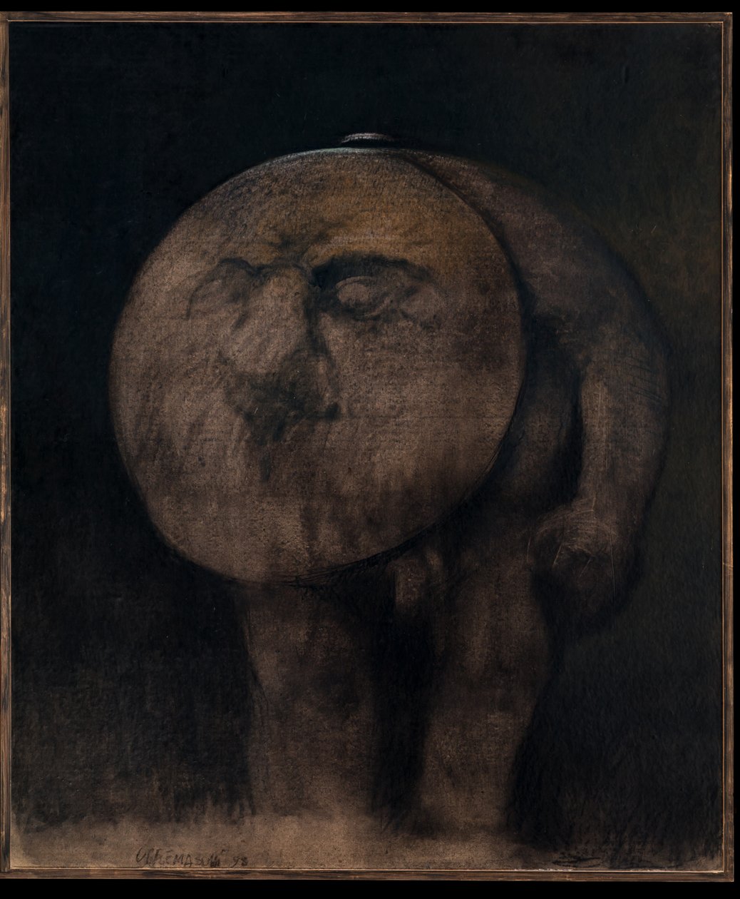Monos (olja på kartong) av Carlo Cremaschi