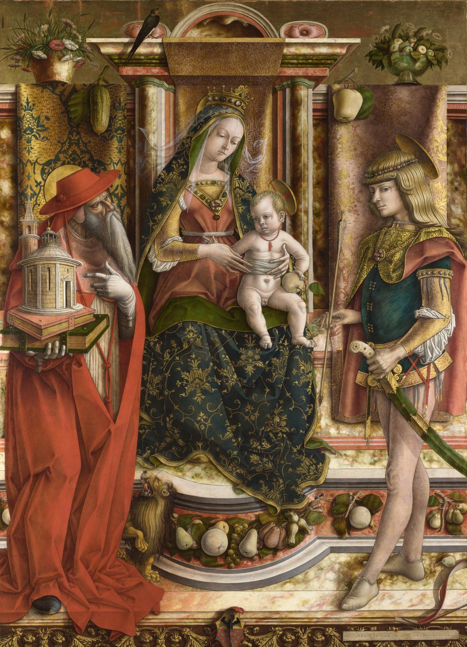 La Madonna della Rondine, efter 1490 (olja och ägg tempera på trä) av Carlo Crivelli