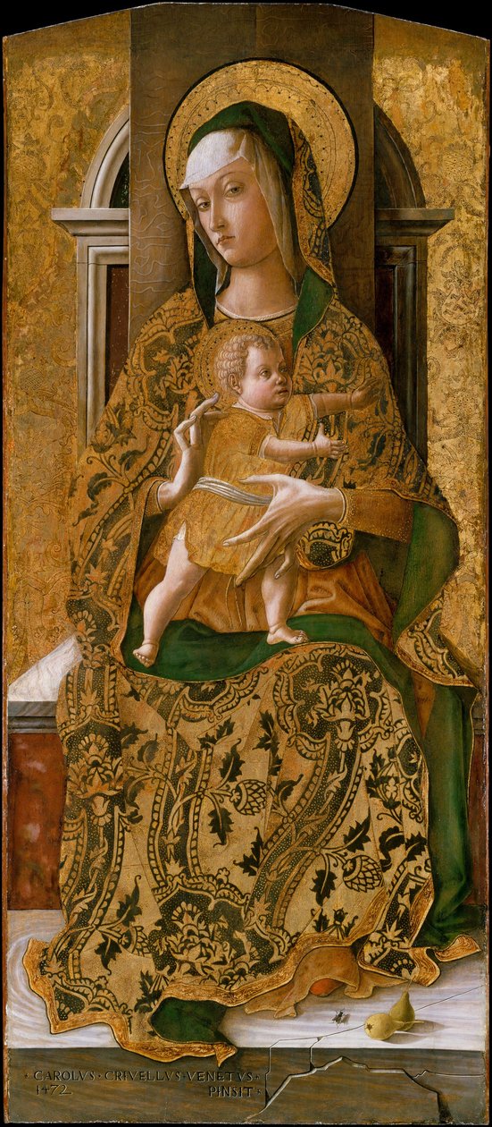 Madonna och Child Enthroned av Carlo Crivelli