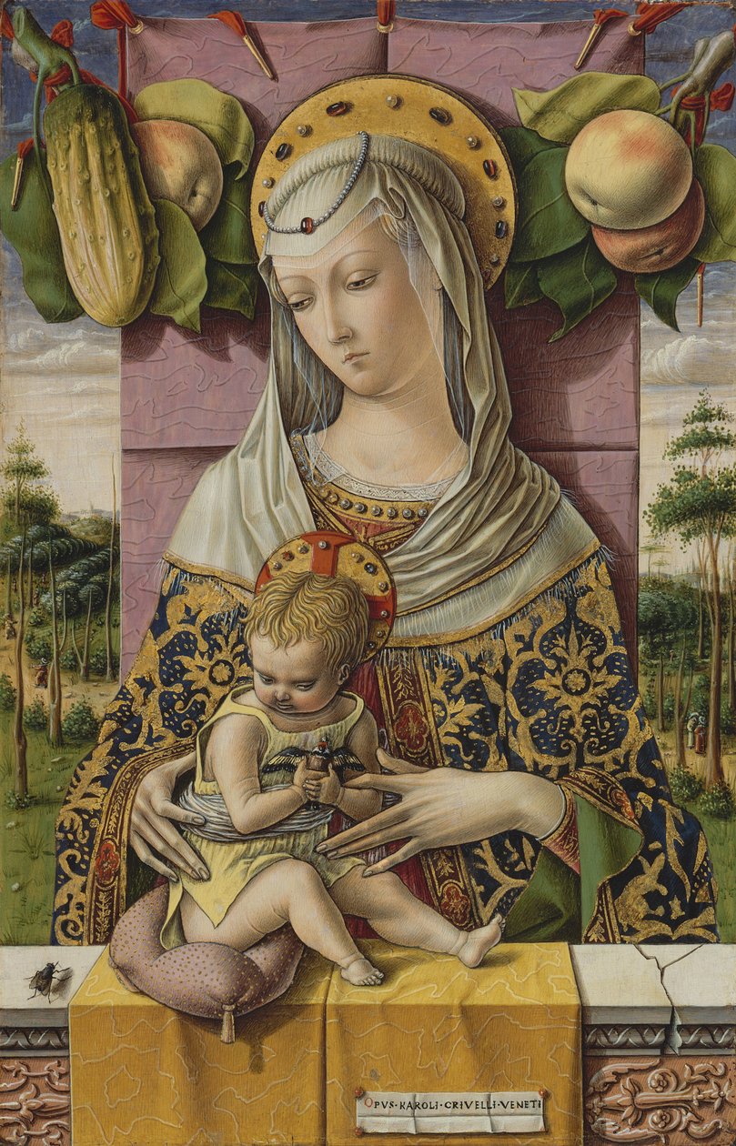 Madonna och barn, ca 1480 (tempera och guld på trä) av Carlo Crivelli