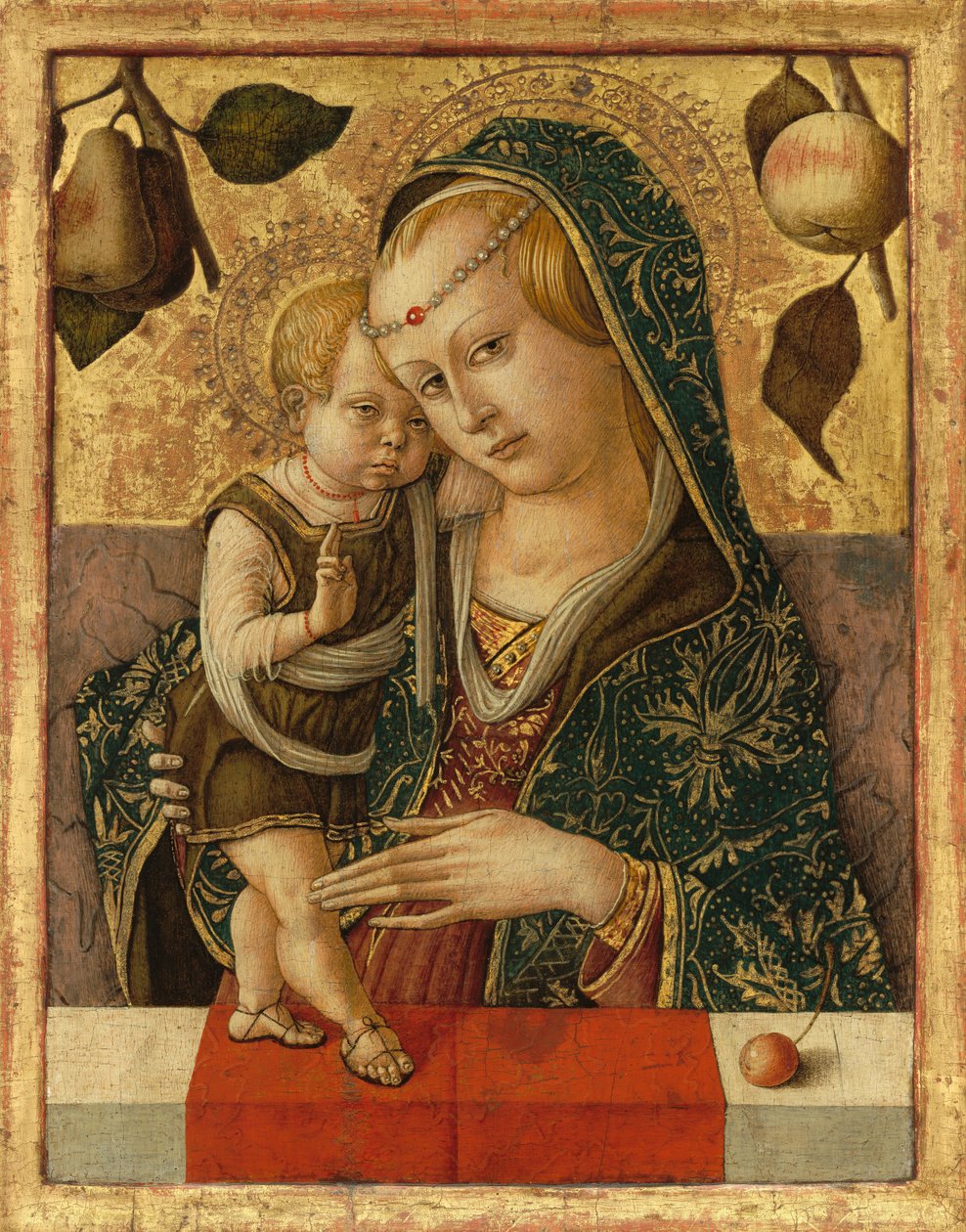 Madonna med barn, ca 1490 (tempera på pannå) av Carlo Crivelli