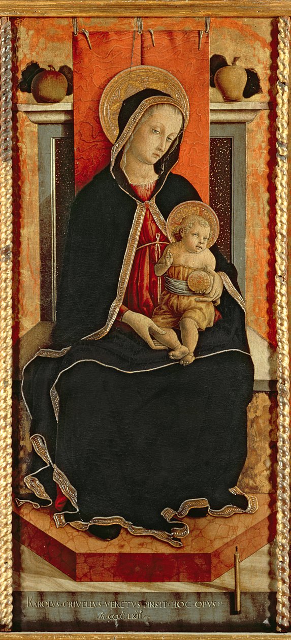 Madonna och barn med helgon, polyptyk av Carlo Crivelli