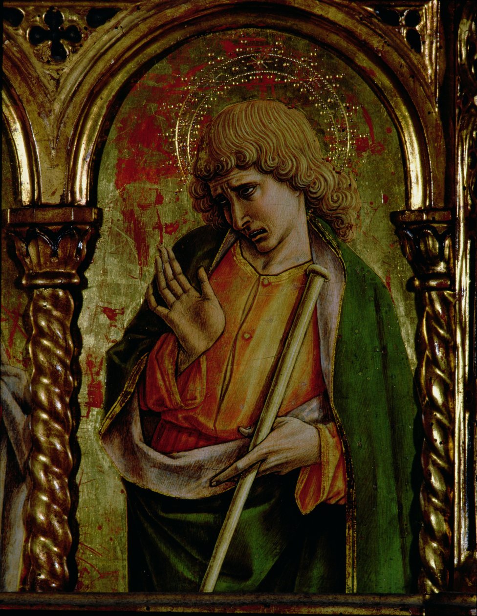 St. James the Less, detalj från polyptiken SantEmidio, 1473 tempera på paneldetalj av 76636 av Carlo Crivelli