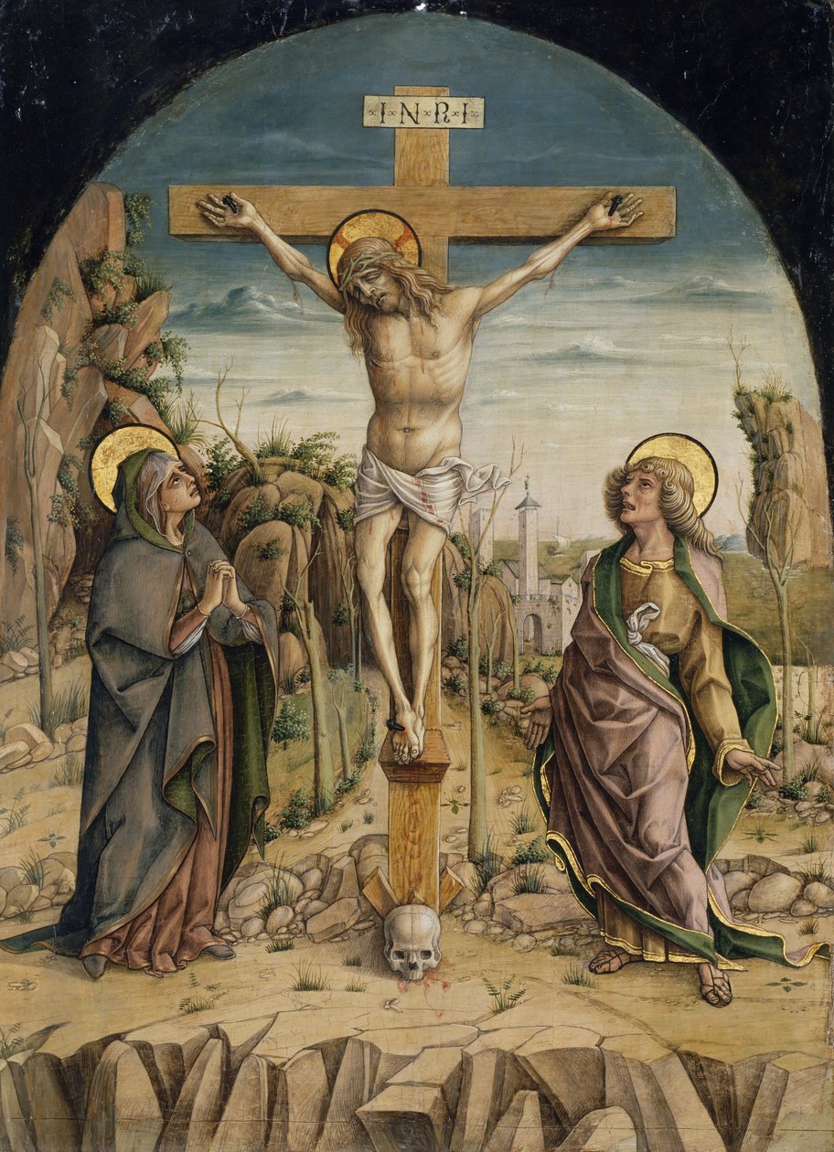 Korsfästelsen, c.1487 av Carlo Crivelli