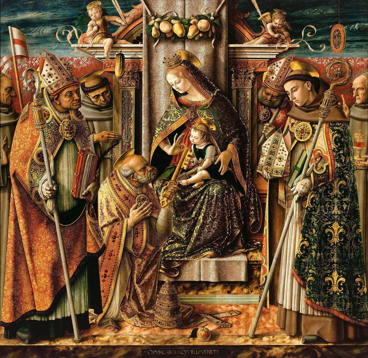 Leveransen av nycklarna, c. 1490 av Carlo Crivelli