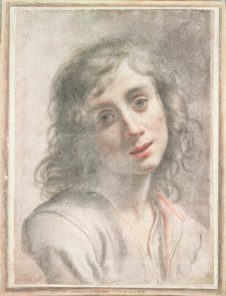 Byst av Johannes den gudomlige, (pastell) av Carlo Dolci