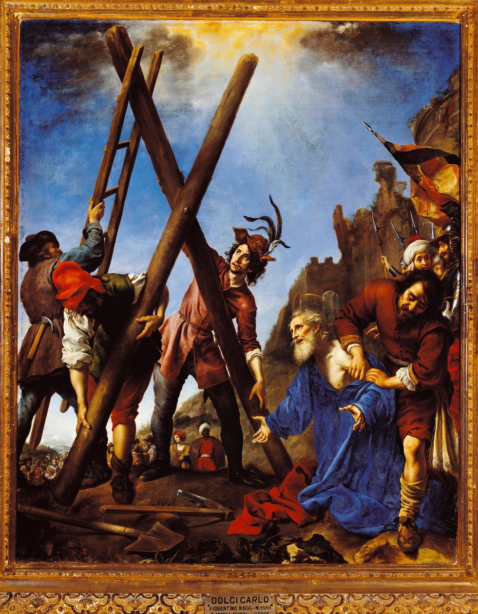 Saint Andre före korset Målning av Carlo Dolci (1616-1686) 1600-talets Florens, Palazzo Pitti Galleria Palatina av Carlo Dolci