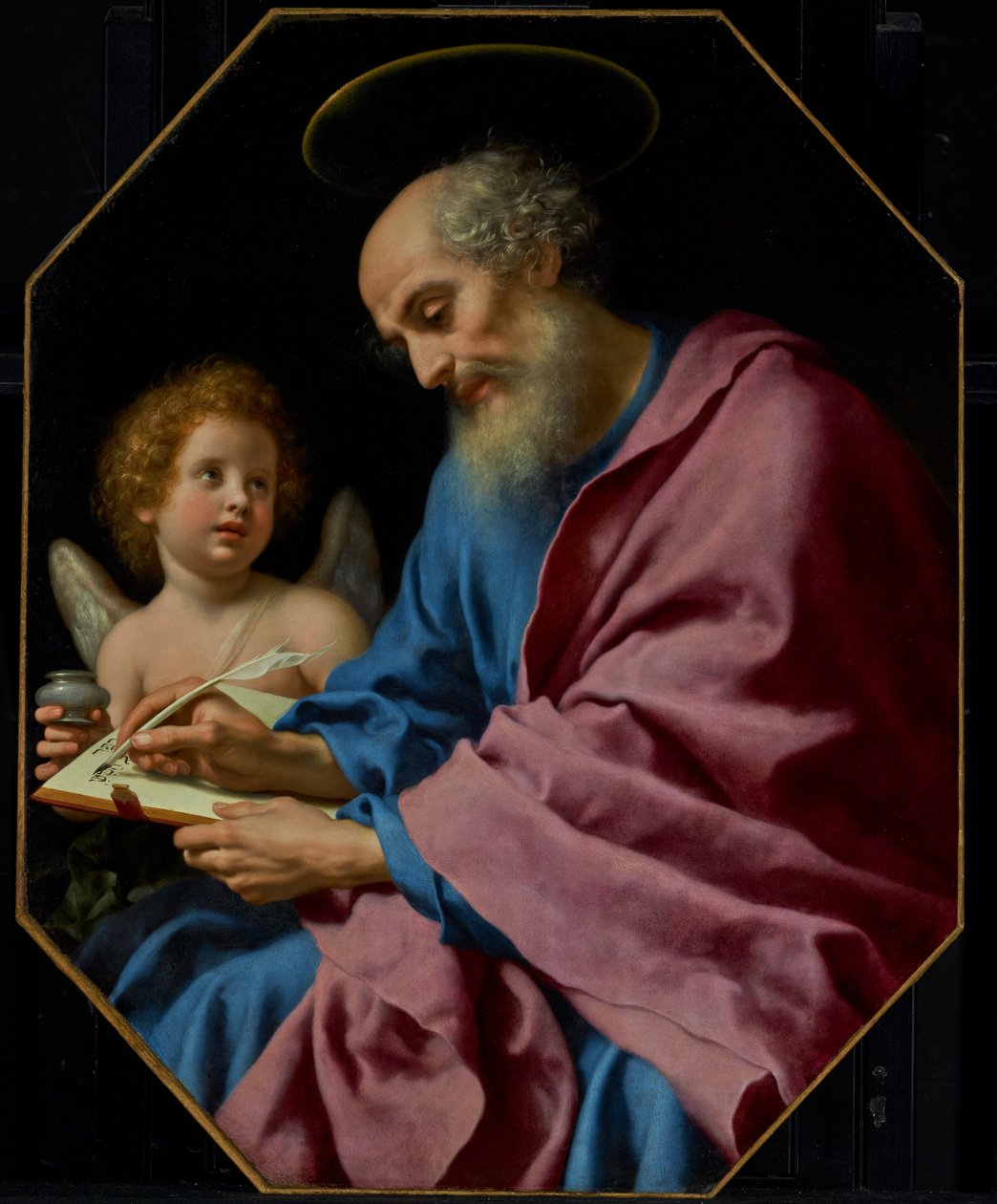 Matteus skriver sitt evangelium av Carlo Dolci