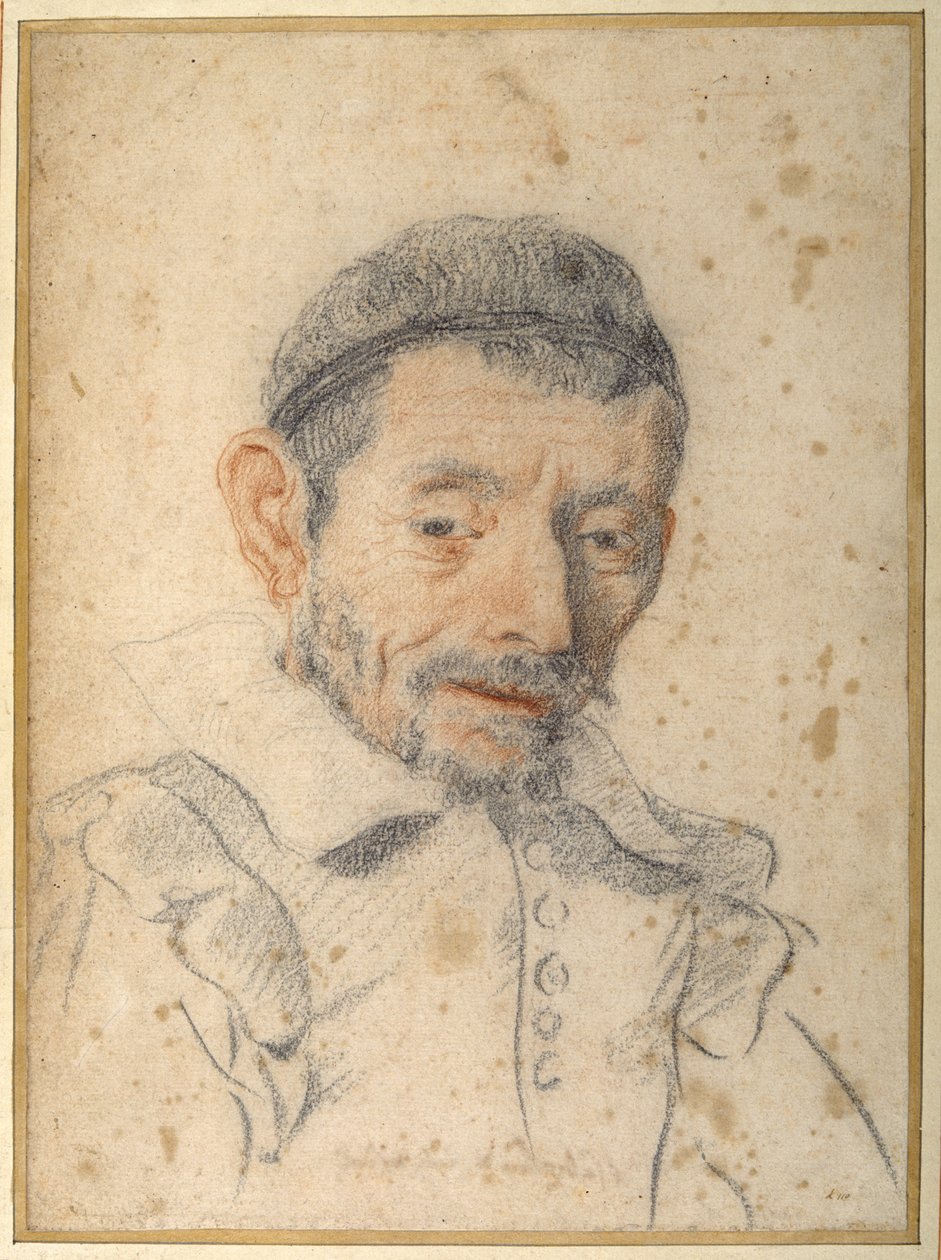 Konstnärens skomakare (röd & svart krita på papper) av Carlo Dolci