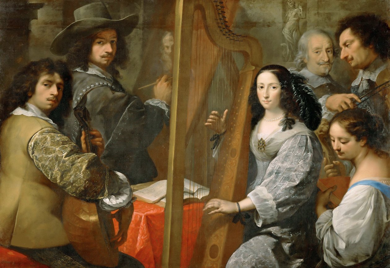 Självporträtt med familj, ca. 1650. av Carlo Francesco Nuvolone