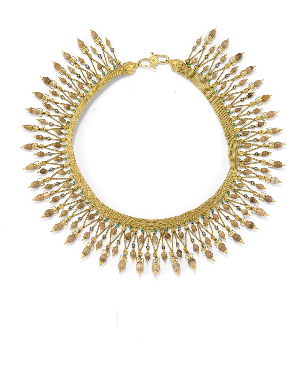 Halsband (guld, emalj & grottpärlor) av Carlo Giuliano