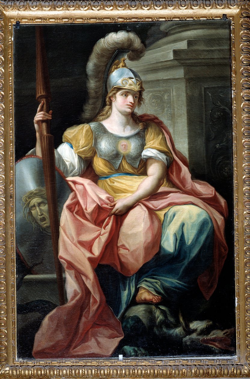 Allegori över republikens tretton värden: hjältemodet (Målning, efter 1783) av Carlo Giuseppe Ratti