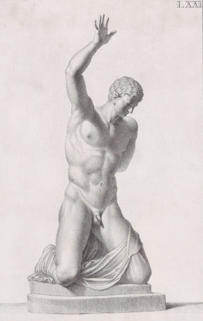 Staty av Narcissus, 1734 av Carlo Gregori