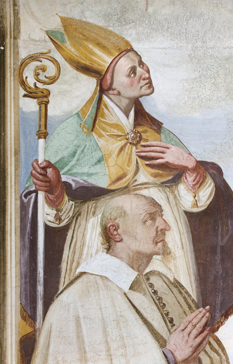 Jungfruns kröning (fresk) (detalj av 3498781) av Carlo Innocenzo Carloni