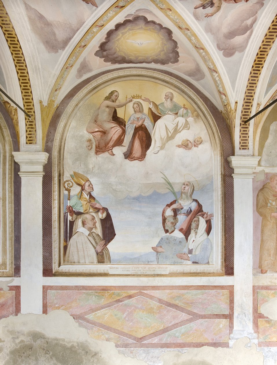 Jungfruns kröning (fresk) av Carlo Innocenzo Carloni