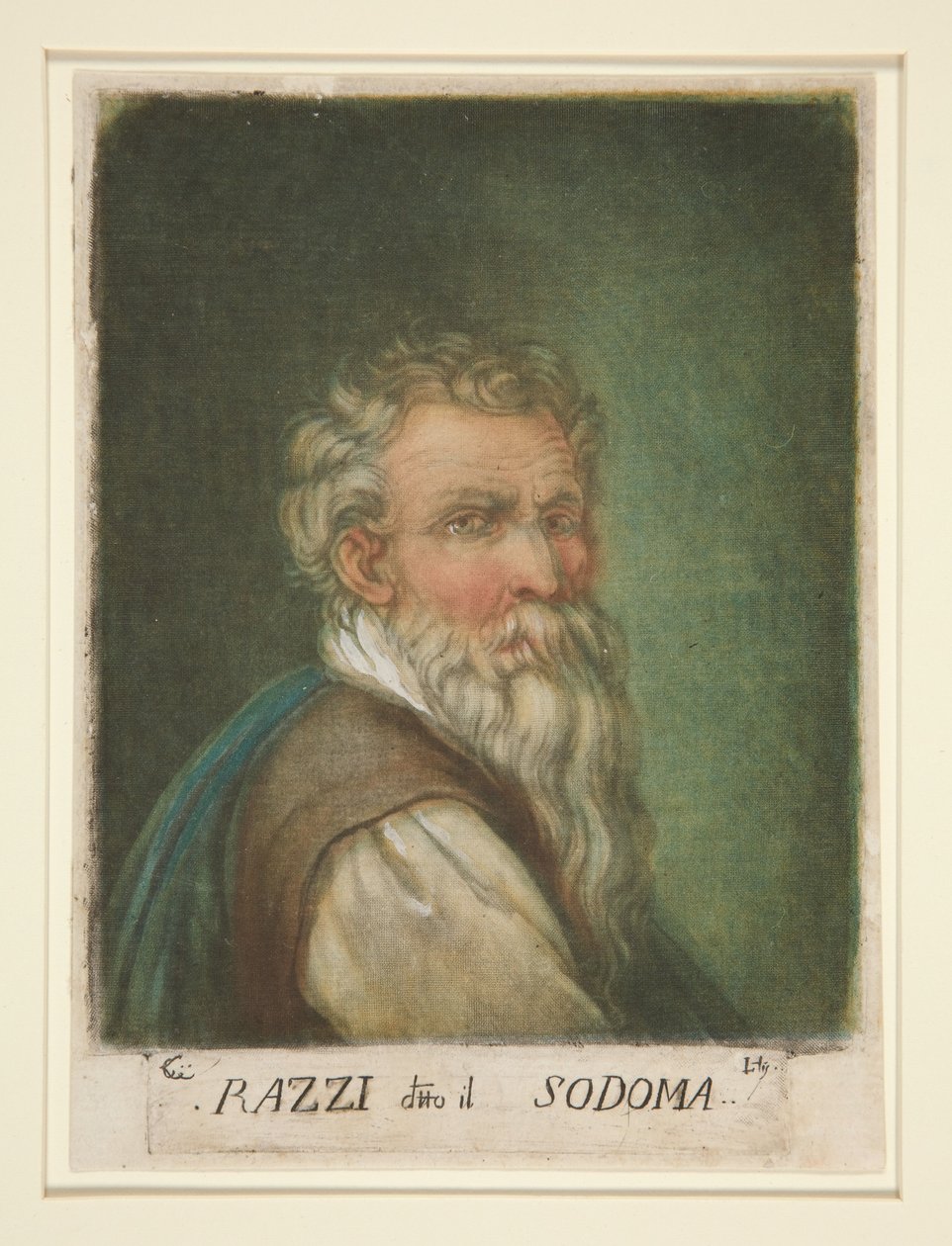 Porträtt av G. A. Bazzi, kallad Il Sodoma av Carlo Lasinio