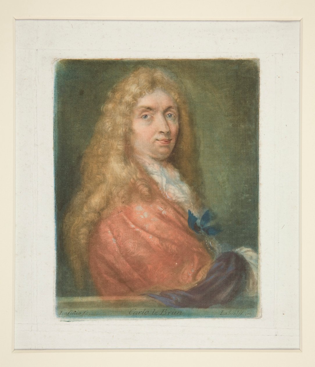 Charles Lebrun, från Portraits of Painters av Carlo Lasinio