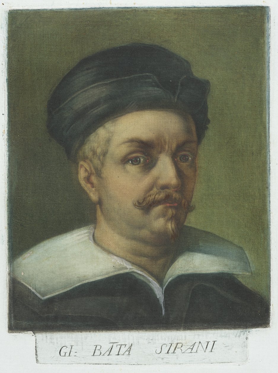 Porträtt av Giovanni Battista Sirani av Carlo Lasinio
