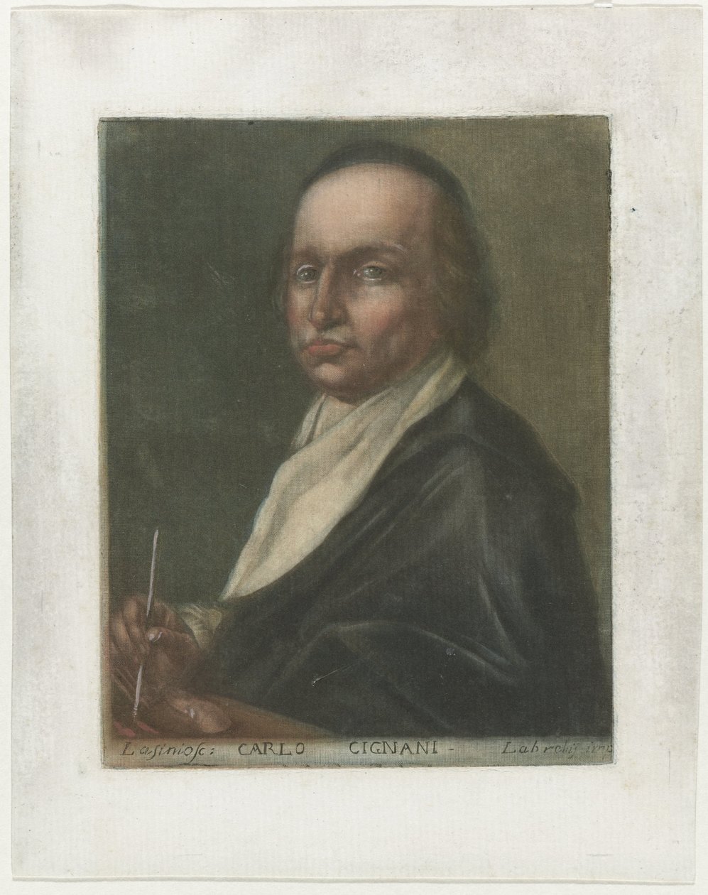 Porträttkonstnär Carlo Cignani Kunstenaarsportretten i Uffizierna i Florens (serietitel) Porträtt av befintliga målare i Royal Gallery of Florence (serietitel) av Carlo Lasinio