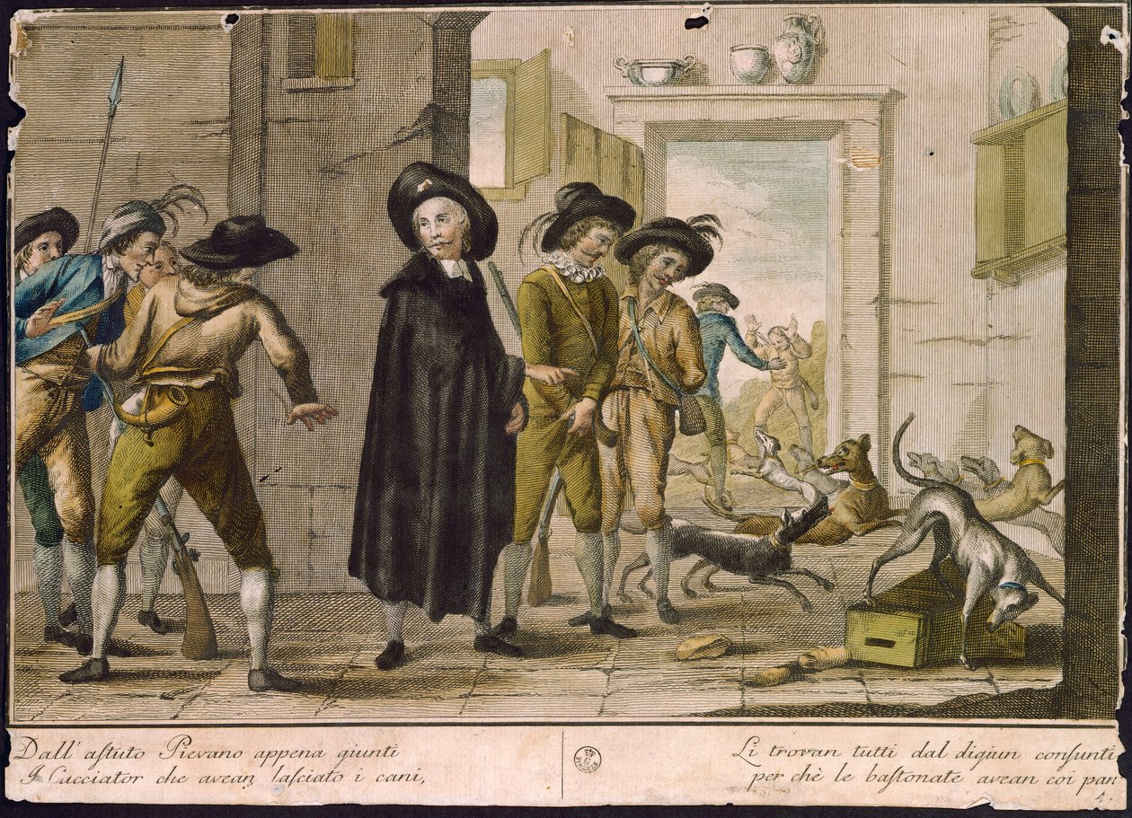 Prästen Arlotto, av Carlo Lasinio (1759-1838), kolorerad gravyr av Carlo Lasinio