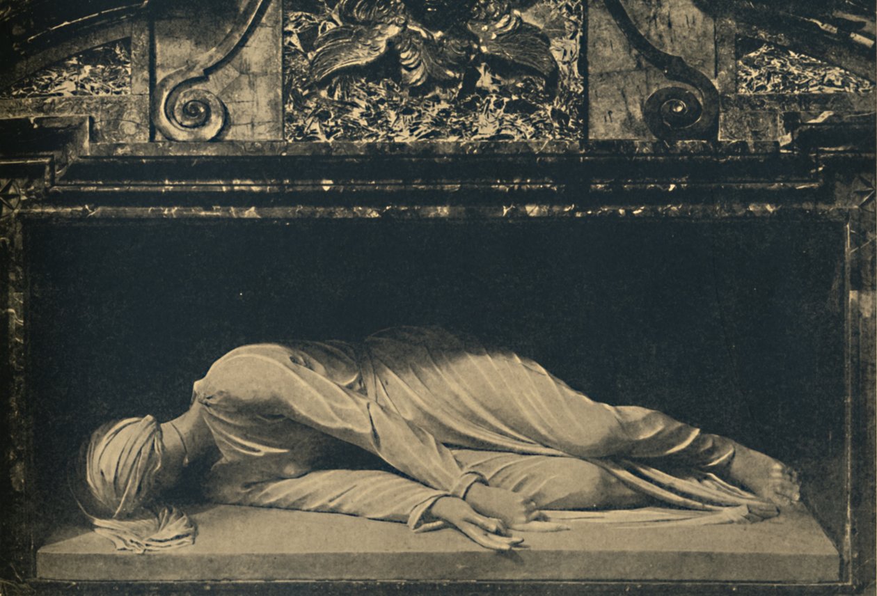 Roma - Basilica of St. Caecilia. - Staty av Saint av Maderno, 1910 av Carlo Maderno