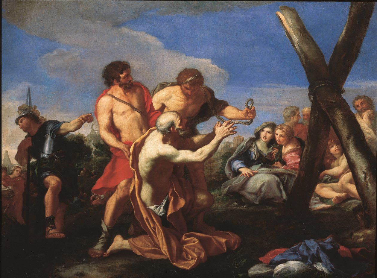 Sankt Andreas förd till martyrkorset (olja på duk) av Carlo Maratta