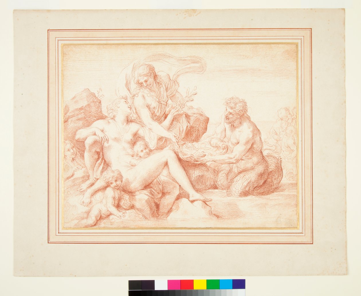 En Triton som ger gåvor till Venus av Carlo Maratta or Maratti
