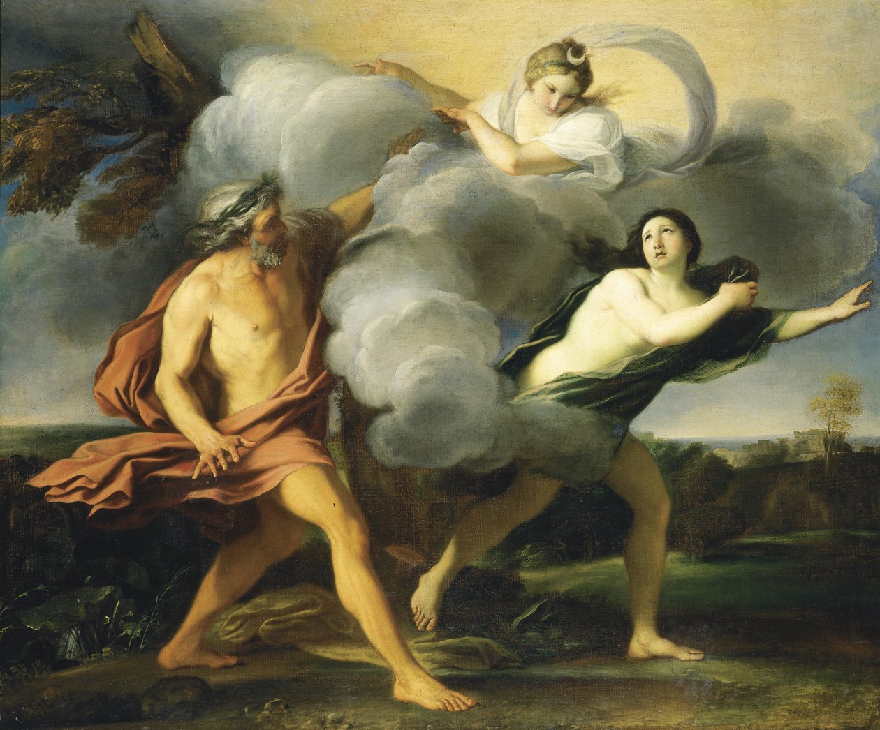 Alpheus och Arethusa (olja på duk) av Carlo Maratta or Maratti
