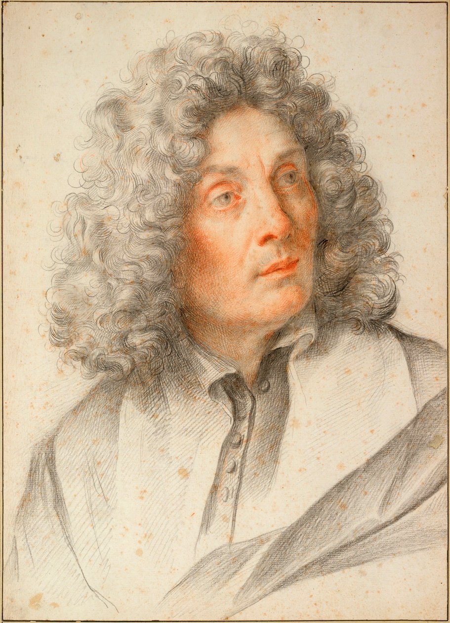 ""Självporträtt"" (Självporträtt) Sanguine av Carlo Maratta (1625-1713) ca 1681-1682 Dim 50,5x36,3 cm Albertina, Wien av Carlo Maratta or Maratti