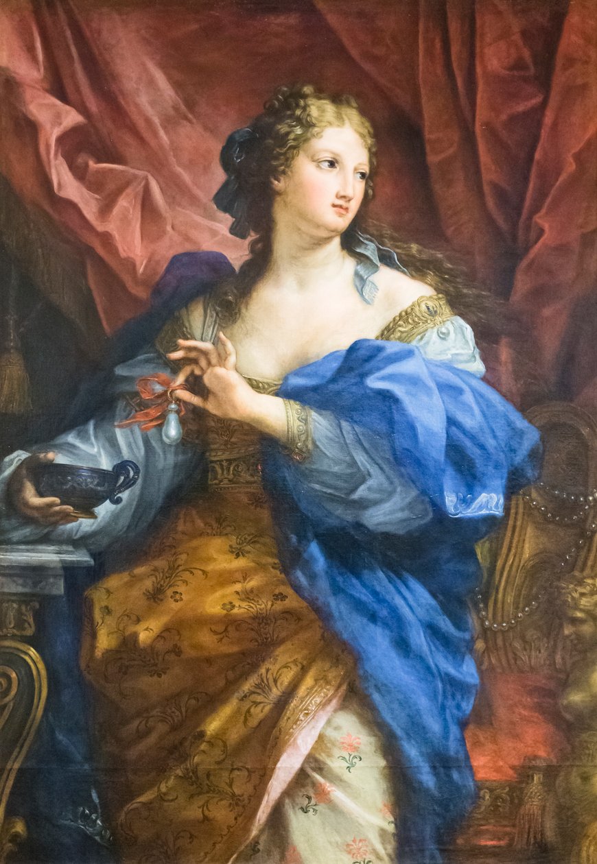 Cleopatra löser upp en pärla i en kopp vin av Carlo Maratta or Maratti