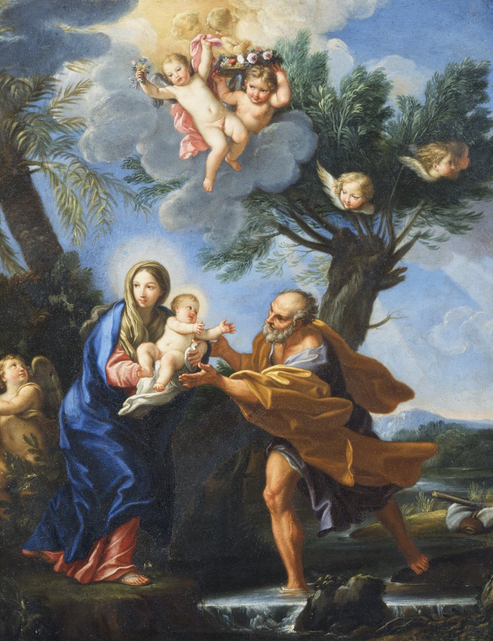 Flyg till Egypten av Carlo Maratta or Maratti