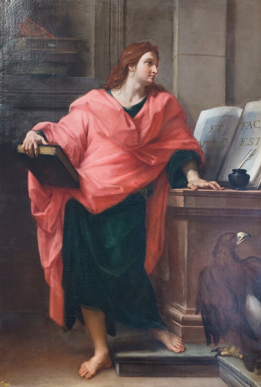 Sankt Johannes evangelisten av Carlo Maratta or Maratti